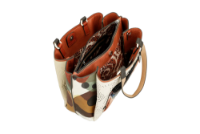 Imagine Geantă tip bowling, crem cu detalii cărămizii, colecția Alma, 40701-255