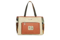 Imagine Geantă tip bowling, crem cu detalii cărămizii, colecția Alma, 40701-255