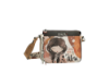Imagine Poșetuță tip crossbody cu 3 compartimente, crem cu detalii cărămizii, colecția Alma, 40703-062