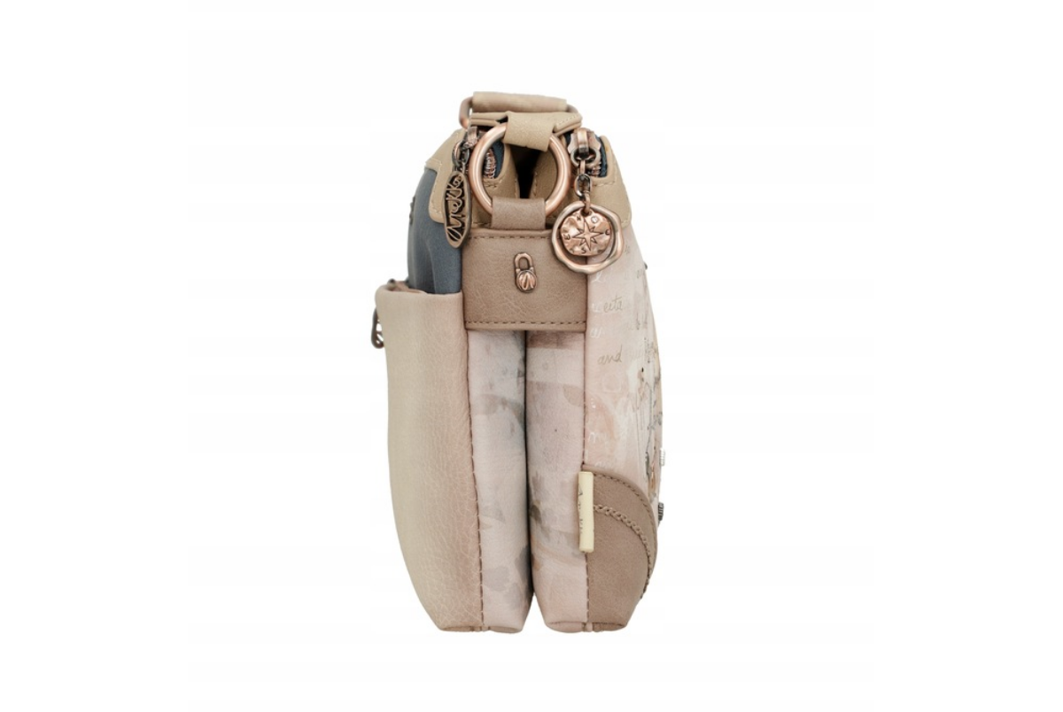 Imagine Poșetuță  tip crossbody cu două compartimente, roz deschis, colecția Memories, 40803-160