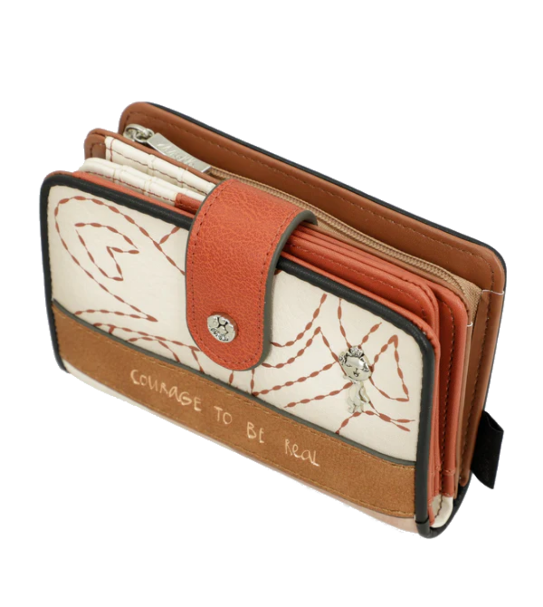 Imagine Portofel mediu cu protecție RFID, cărămiziu, colecția Alma, 40709-902