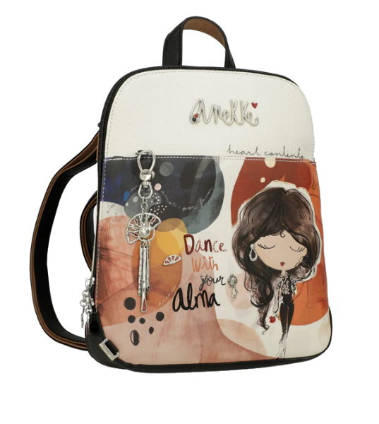 Imagine Rucsac de plimbare, bej cu detalii cărămizii, colecția Alma, 40705-055