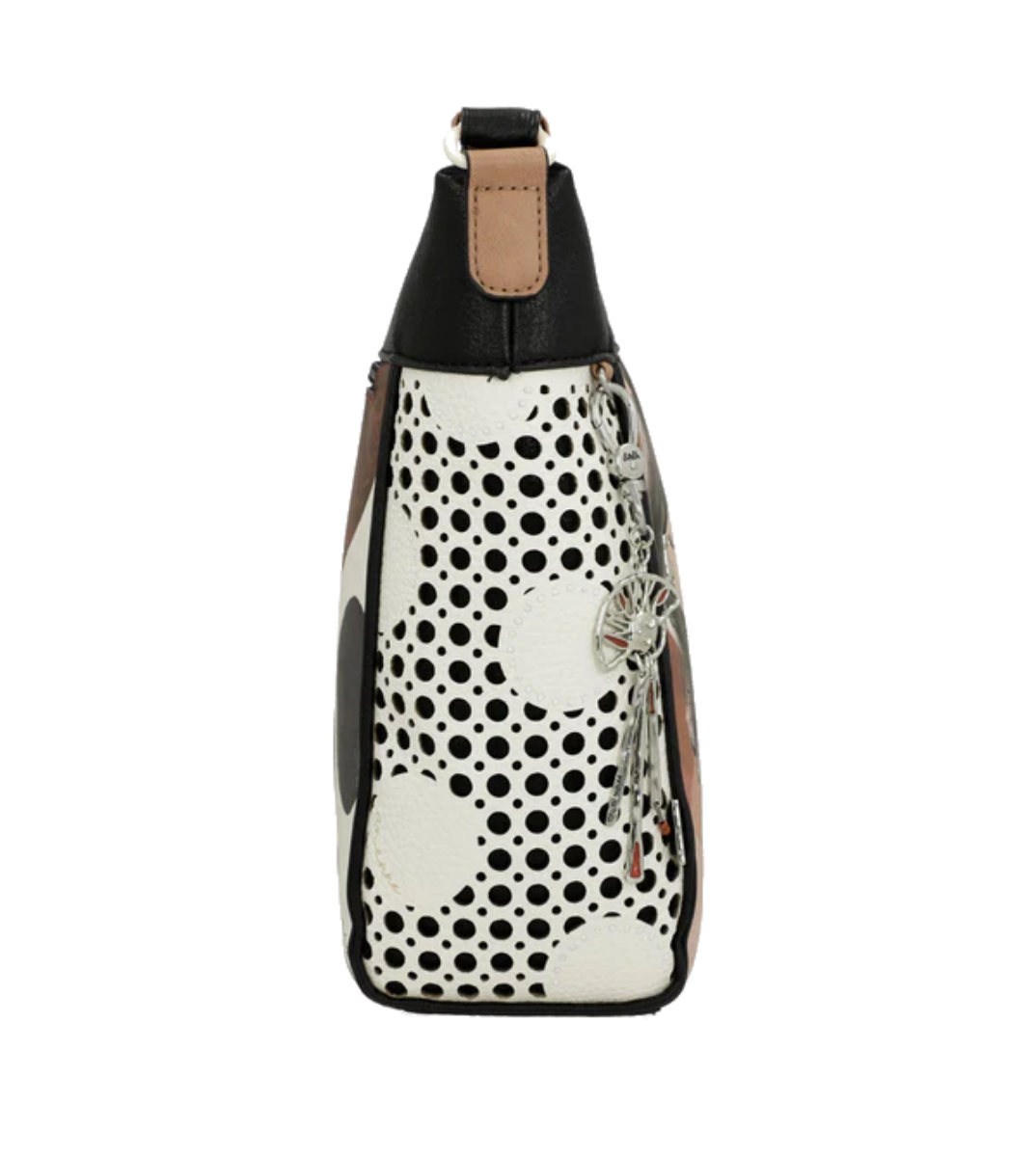 Imagine Geantă crossbody, bej cu detalii cărămizii, colecția Alma, 40703-007