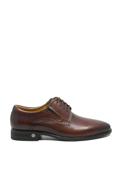 Imagine Pantofi eleganți maro roșcat din piele naturală FNX550-027