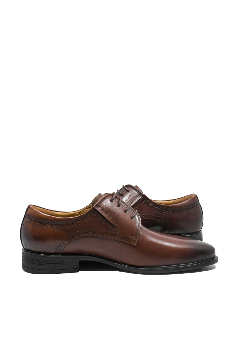 Imagine Pantofi eleganți maro roșcat din piele naturală FNX550-027