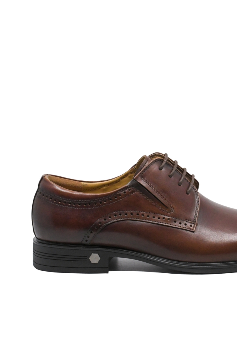 Imagine Pantofi eleganți maro roșcat din piele naturală FNX550-027
