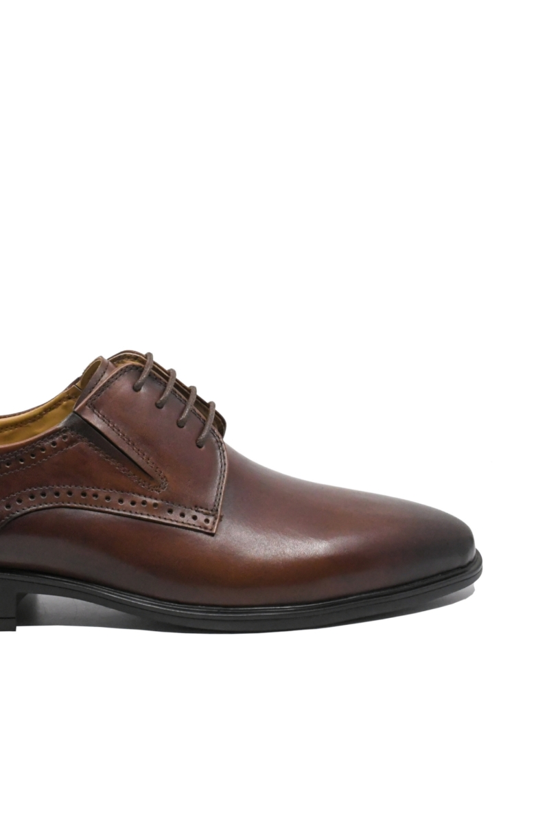 Imagine Pantofi eleganți maro roșcat din piele naturală FNX550-027