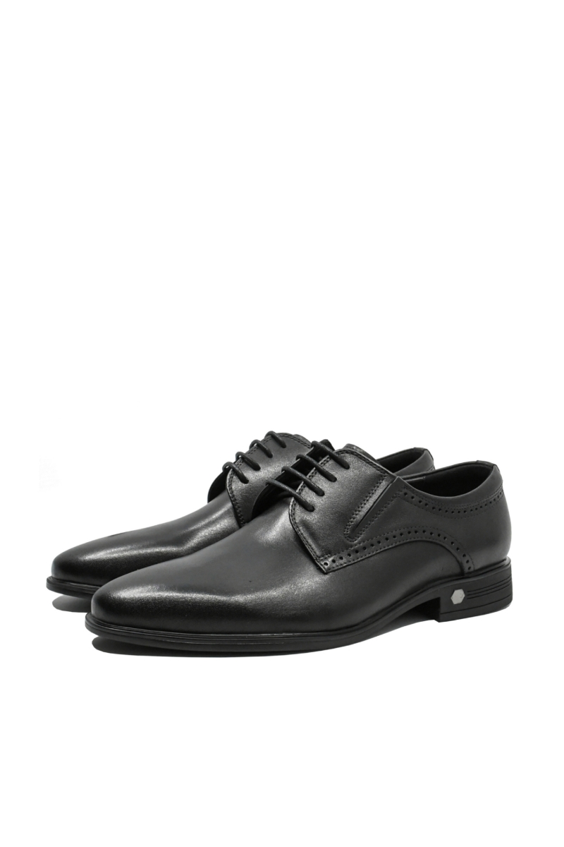 Imagine Pantofi eleganți negru clasic din piele naturală FNX550-027