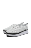 Imagine Pantofi anatomici Bio Flex, albi, din piele naturală cu perforații MIR31-106