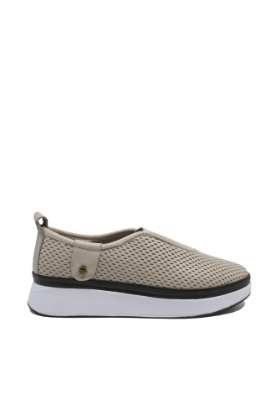 Imagine Pantofi anatomici Bio Flex, bej, din piele naturală cu perforații MIR31-106