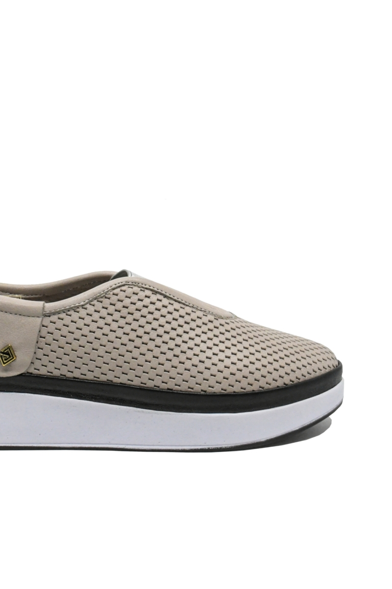 Imagine Pantofi anatomici Bio Flex, bej, din piele naturală cu perforații MIR31-106