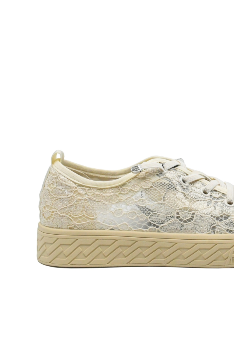 Imagine Pantofi damă stil casual-sport, albi, din dantelă FNX23Y209