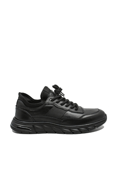Imagine Pantofi sport cu design modern, negri, din piele naturală FNX5215