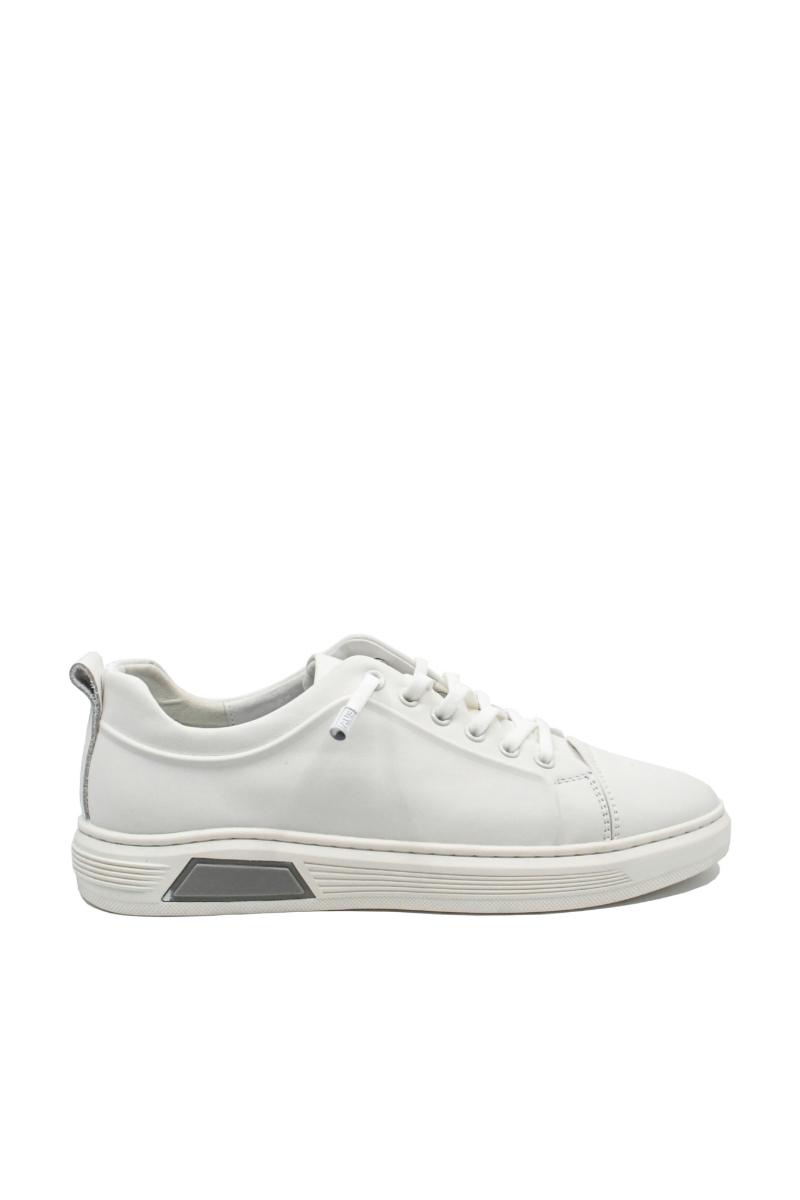 Imagine Pantofi sport bărbați perfect albi, din piele naturală FNX83055 