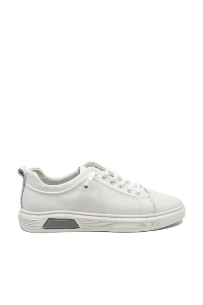 Imagine Pantofi sport bărbați perfect albi, din piele naturală FNX83055 