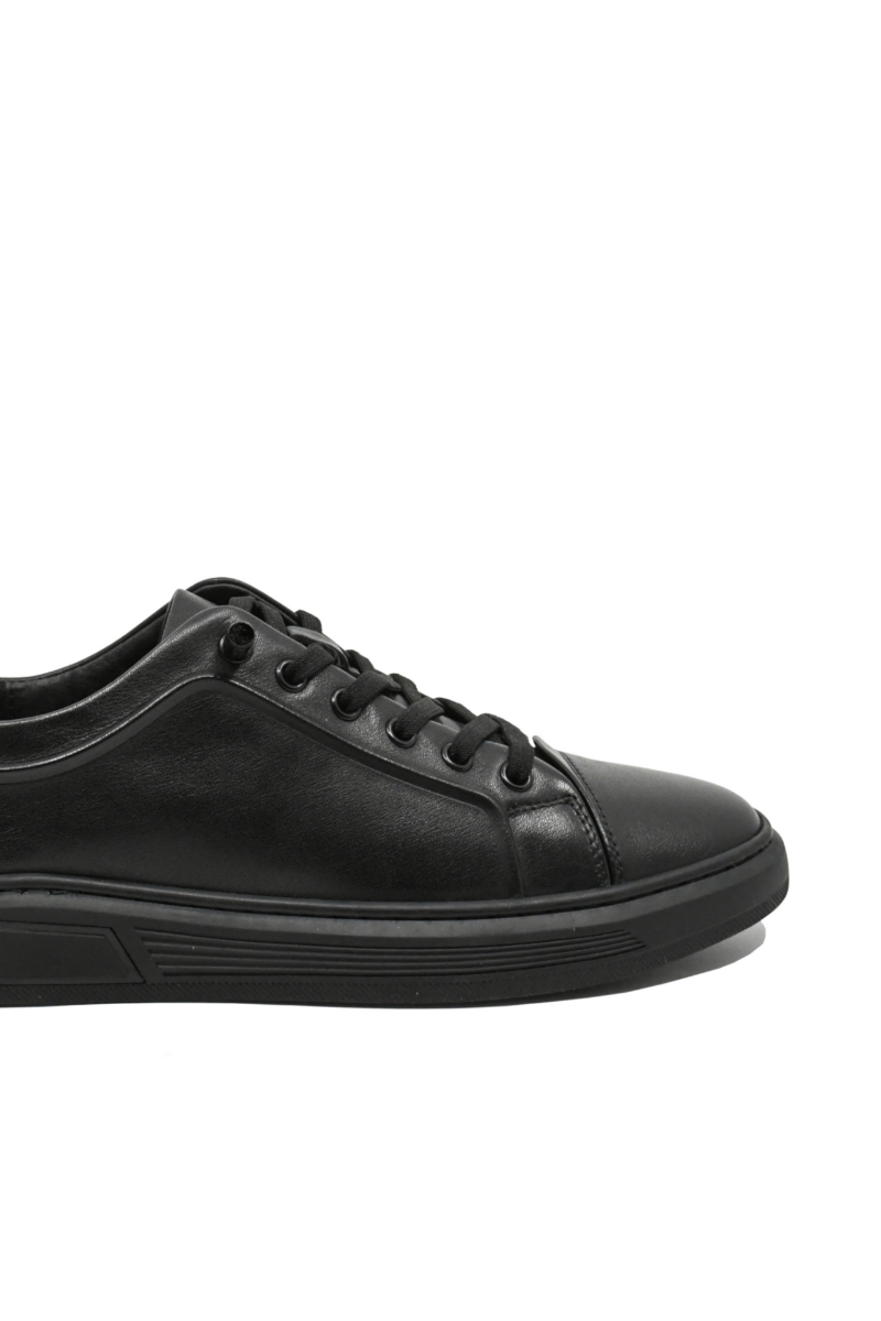 Imagine Pantofi sport bărbați perfect negri, din piele naturală FNX83055 