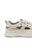 Imagine Pantofi sport de vară cu decupaje, albi din piele naturală FNX208