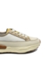 Imagine Pantofi sport damă din piele naturală, bej cu detalii galben FNX18001-3