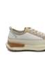 Imagine Pantofi sport damă din piele naturală, bej cu detalii galben FNX18001-3