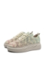 Imagine Sneakers de vară anatomici din dantelă bej cu detalii multicolore MIR450-011