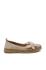 Imagine Pantofi comozi de vară bej din piele naturală cu model floral perforat MIRA14