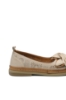 Imagine Pantofi comozi de vară bej din piele naturală cu model floral perforat MIRA14