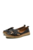 Imagine Pantofi comozi de vară negri din piele naturală cu model floral perforat MIRA14