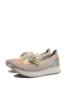 Imagine Pantofi comozi damă din plasă, roz cu model floral RIKN7460-31