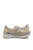 Imagine Pantofi comozi damă din plasă, roz cu model floral RIKN7460-31