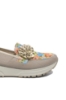 Imagine Pantofi comozi damă din plasă, roz cu model floral RIKN7460-31