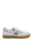 Imagine Pantofi sport damă alb cu argintiu, din piele naturală REMD2C02-80