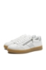 Imagine Pantofi sport damă alb cu argintiu, din piele naturală REMD2C02-80