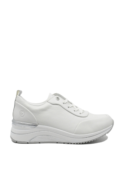 Imagine Pantofi sport albi din piele naturală cu aspect granulat REMD0T11-80
