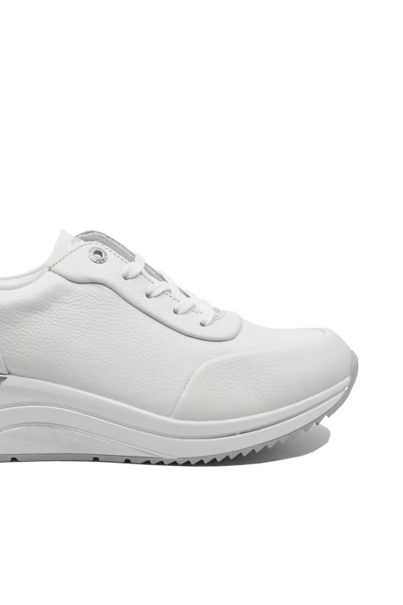 Imagine Pantofi sport albi din piele naturală cu aspect granulat REMD0T11-80