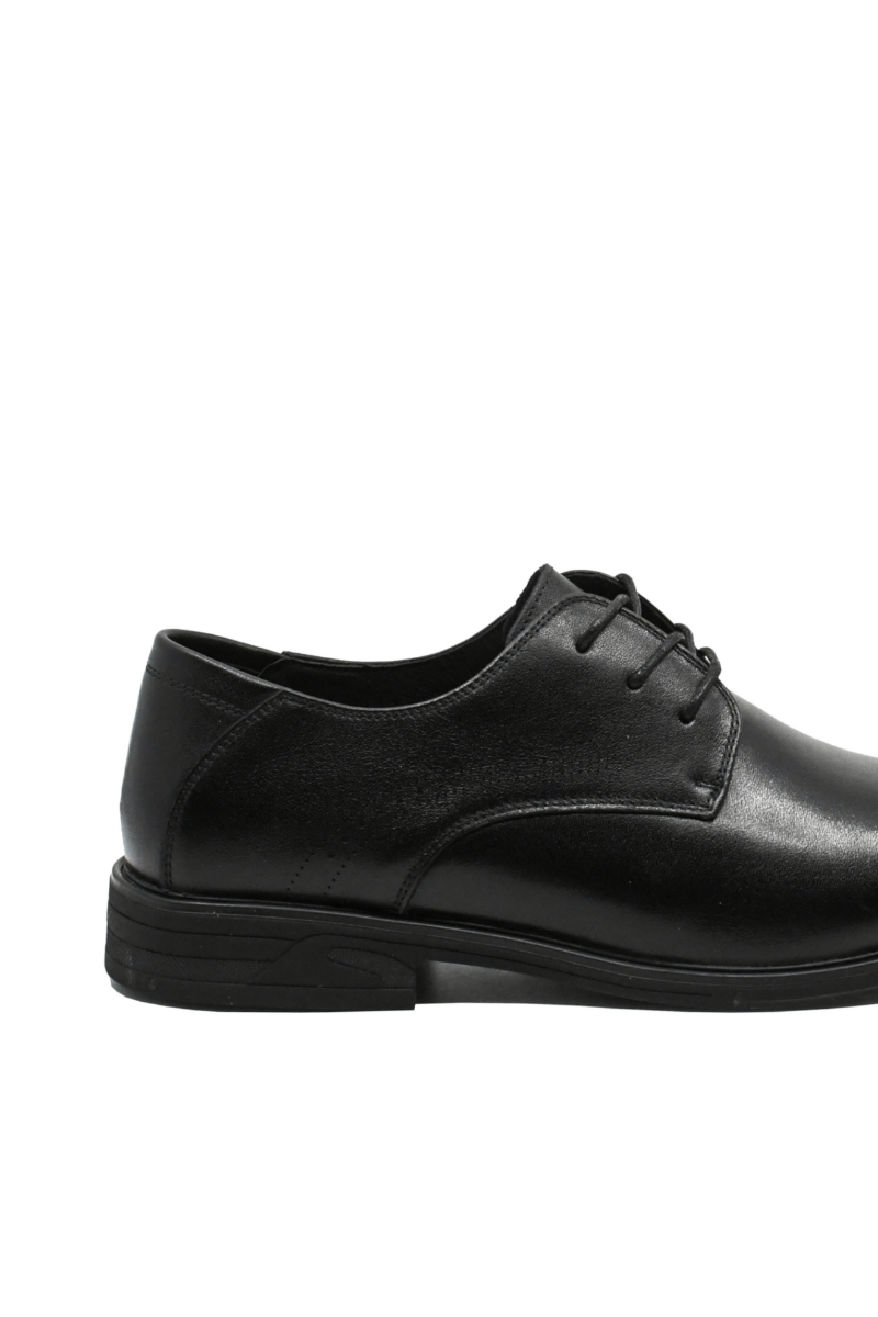 Imagine Pantofi eleganți bărbați stil Derby, negri, din piele naturală FNX2812