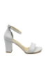 Imagine Sandale elegante cu baretă la gleznă, albe, din piele naturală MIR0139