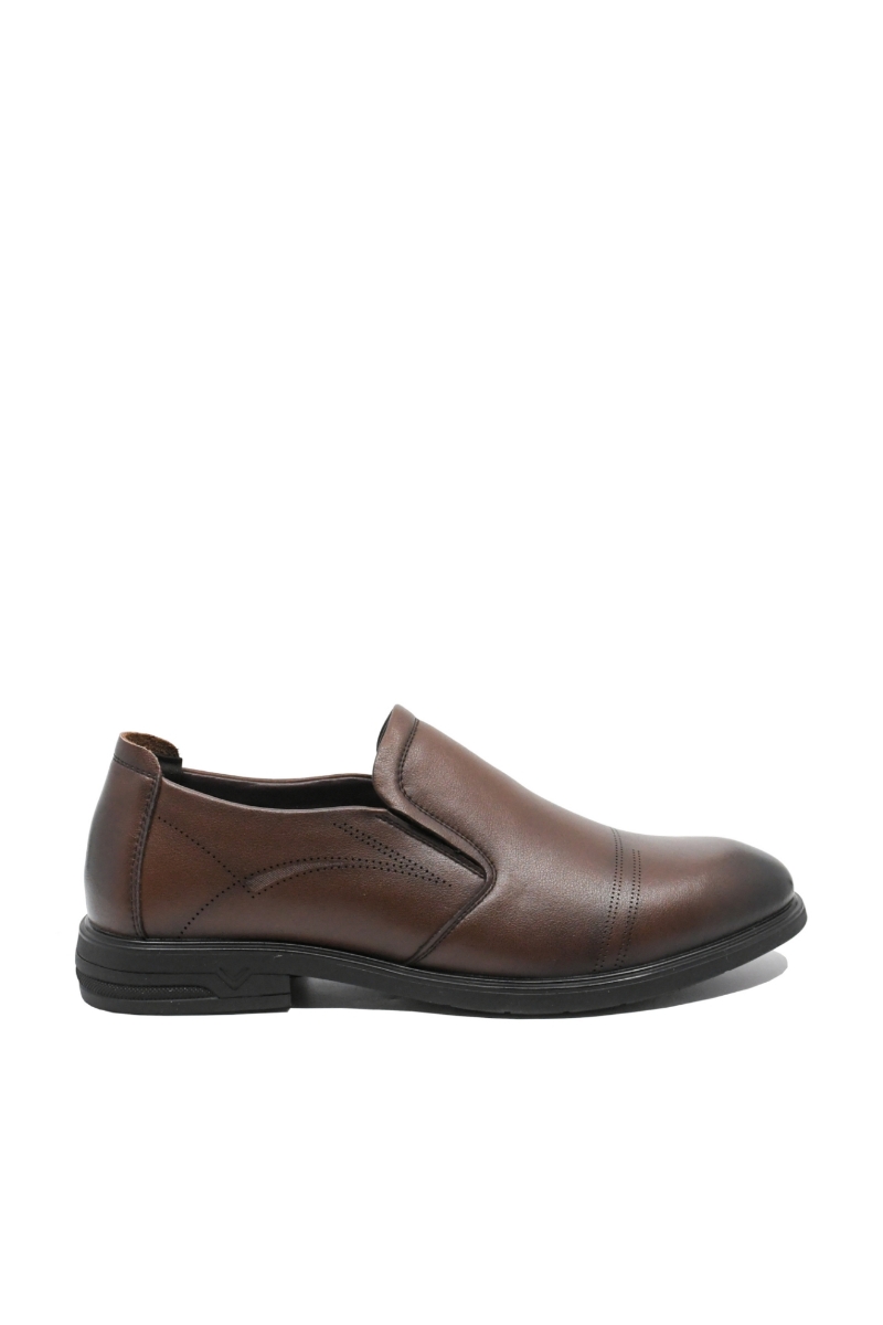 Imagine Pantofi bărbați fără șiret, maro, din piele naturală FNX16235