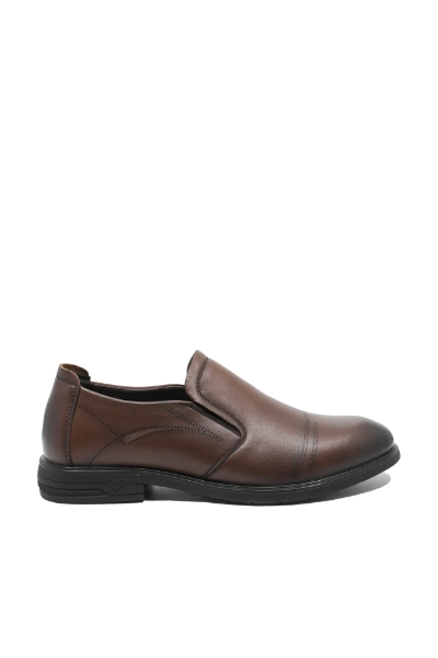 Imagine Pantofi bărbați fără șiret, maro, din piele naturală FNX16235