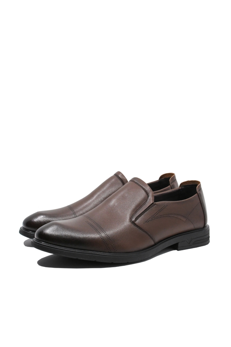 Imagine Pantofi bărbați fără șiret, maro, din piele naturală FNX16235