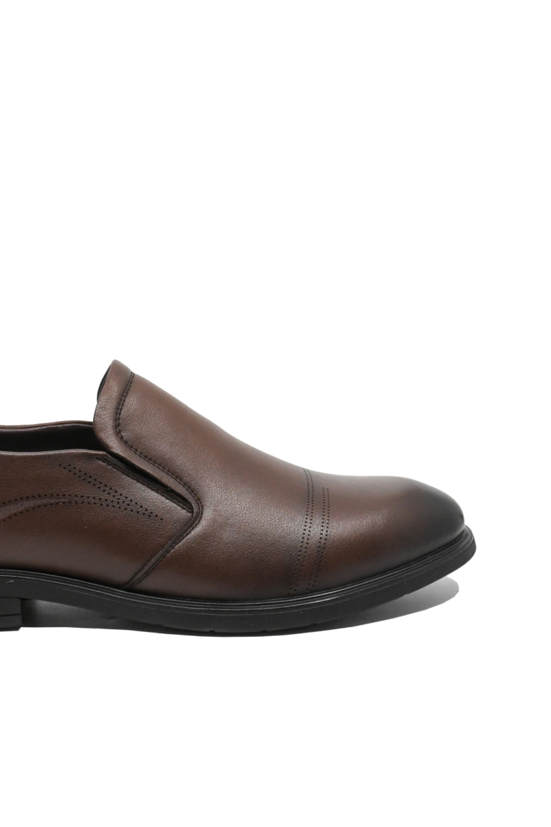 Imagine Pantofi bărbați fără șiret, maro, din piele naturală FNX16235