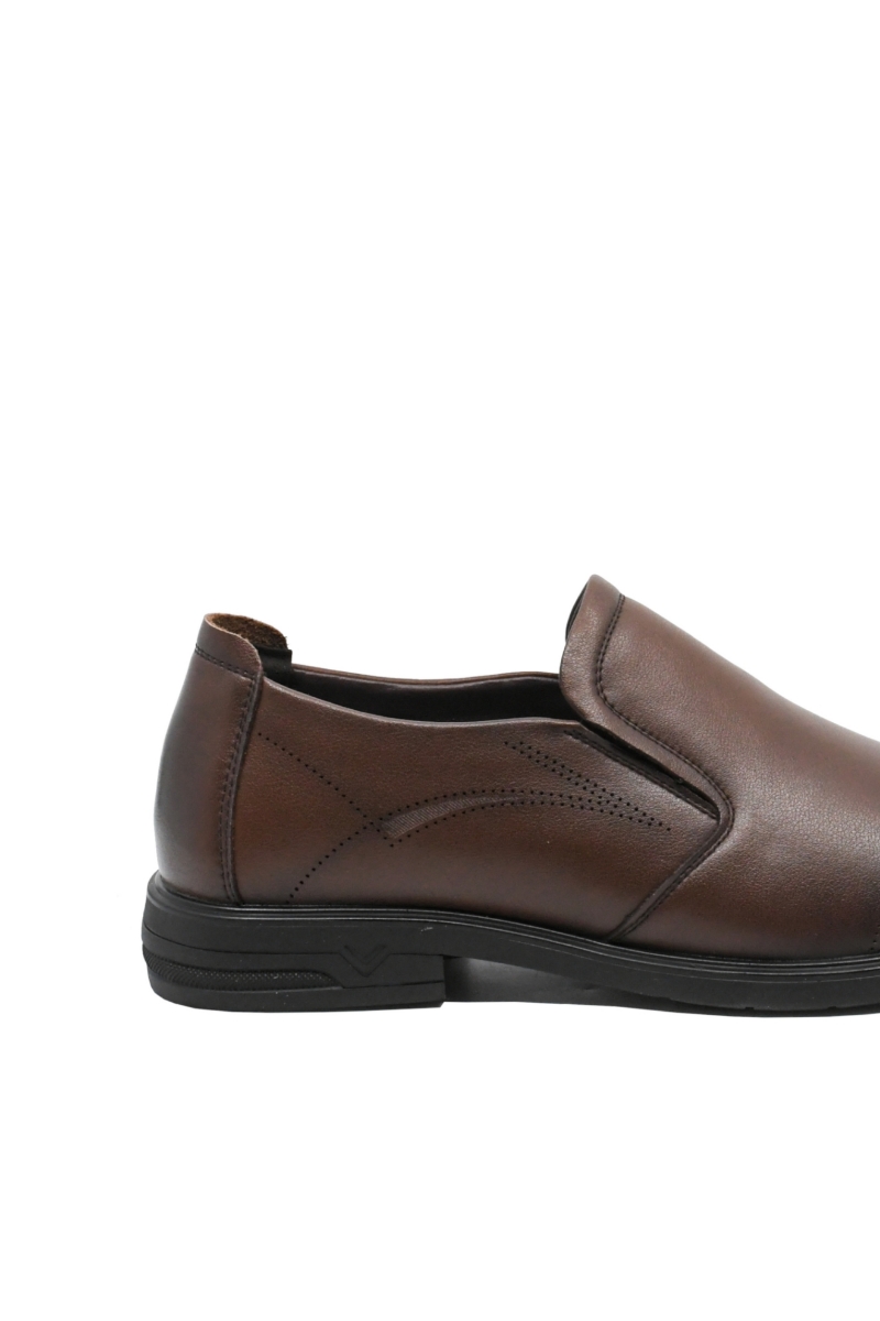 Imagine Pantofi bărbați fără șiret, maro, din piele naturală FNX16235
