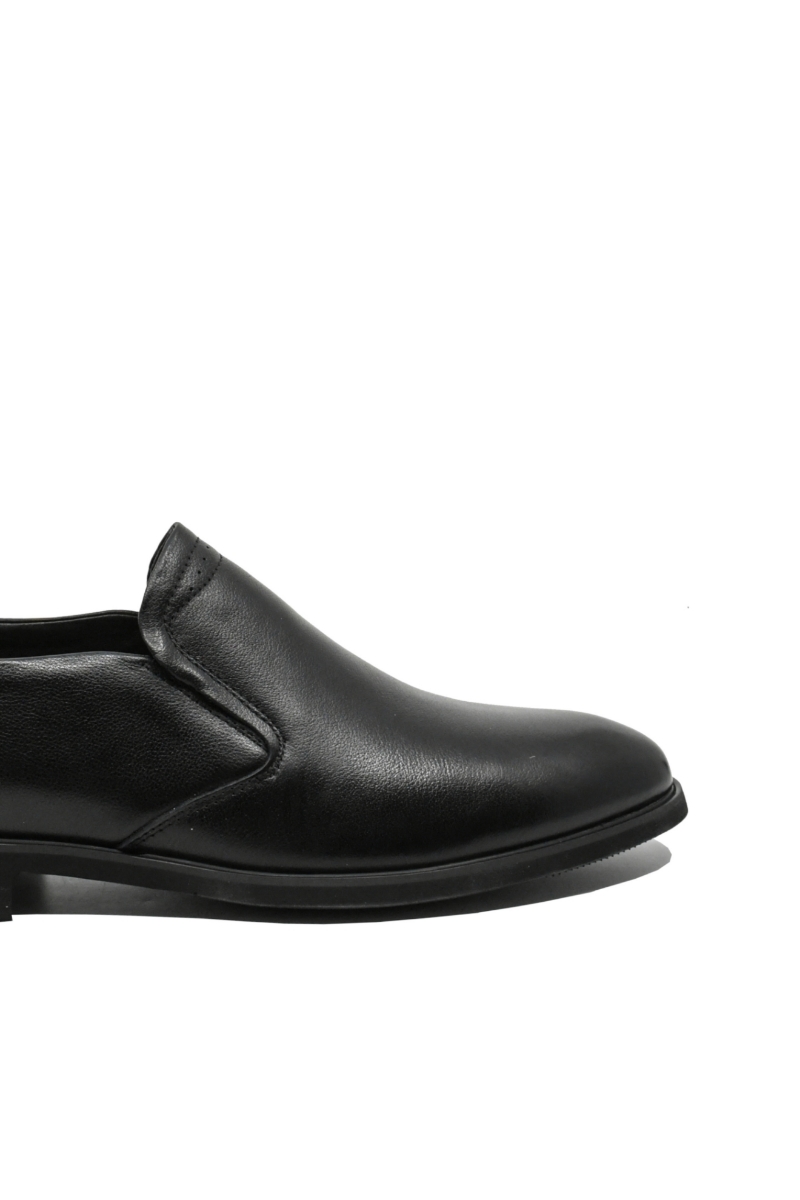 Imagine Pantofi office bărbați fără șiret, negri din piele naturală FNX81139