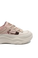 Imagine Pantofi sport damă cu decupaje, roz, din piele naturală FNX70136