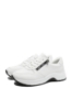 Imagine Pantofi sport din piele naturală, albi, cu fermoar decorativ REMD0G12-80