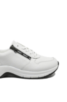 Imagine Pantofi sport din piele naturală, albi, cu fermoar decorativ REMD0G12-80