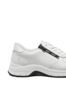 Imagine Pantofi sport din piele naturală, albi, cu fermoar decorativ REMD0G12-80