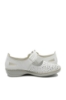 Imagine Pantofi perforați cu baretă albi din piele naturală RIK41399-80