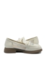 Imagine Pantofi chic stil loafer crem din lac cu inserții de plasă FNX58019