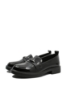 Imagine Pantofi damă moderni stil loafer negri, din lac FNX1227