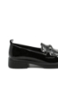 Imagine Pantofi damă moderni stil loafer negri, din lac FNX1227